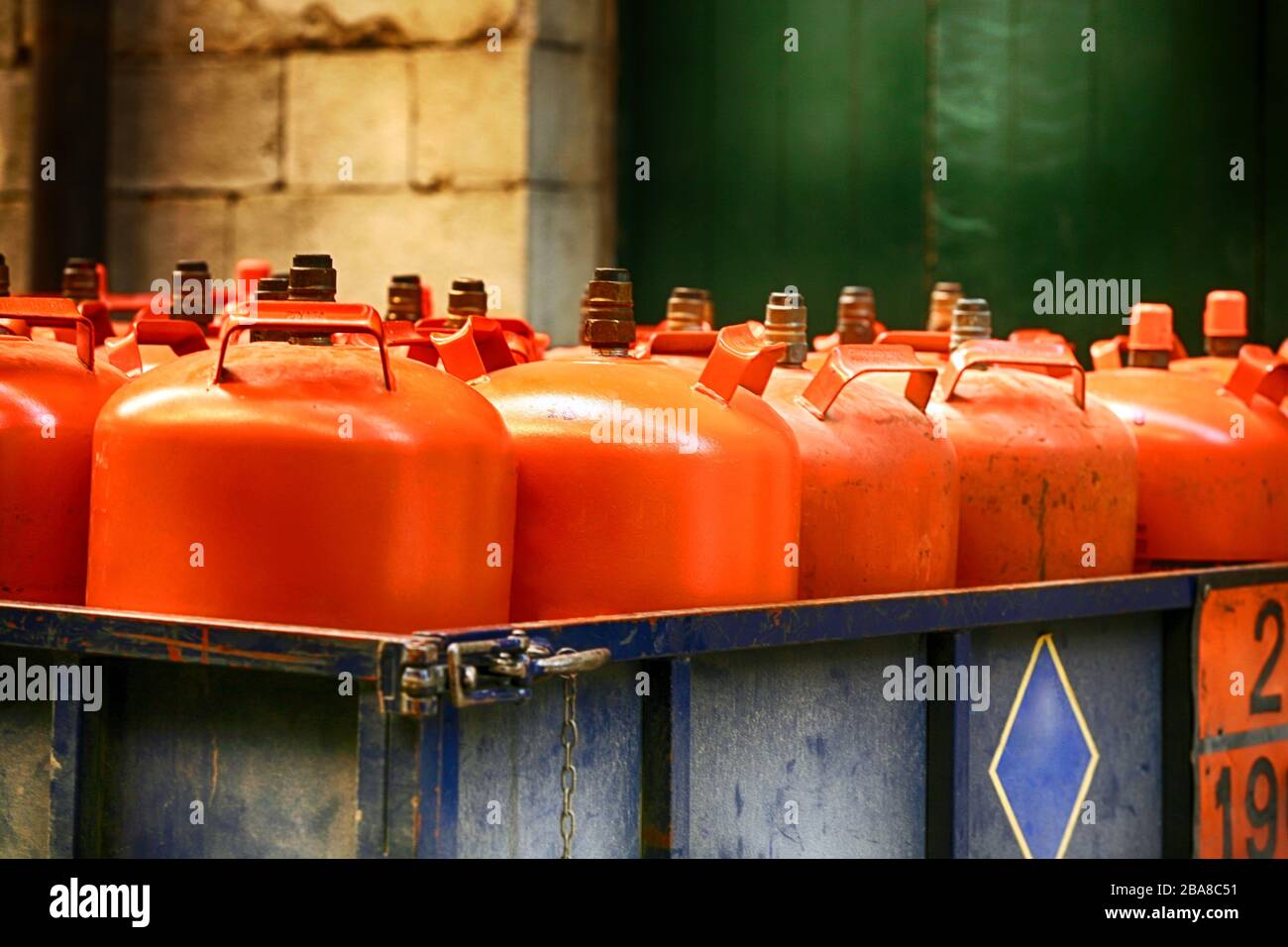 Orange LPG tanks Stock Photo