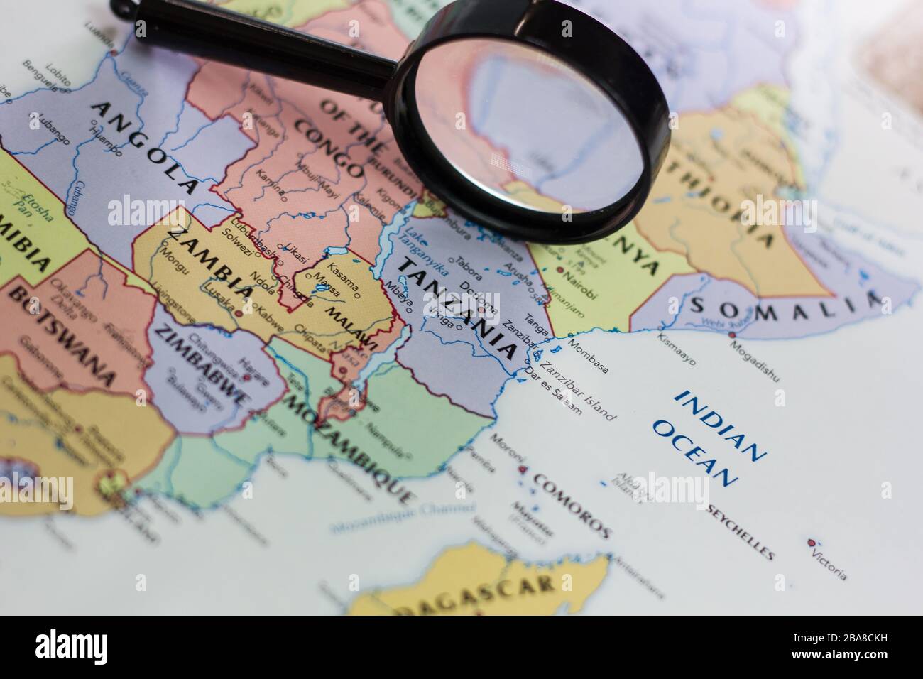 Tanzania map hi-res stock photography and images - Alamy