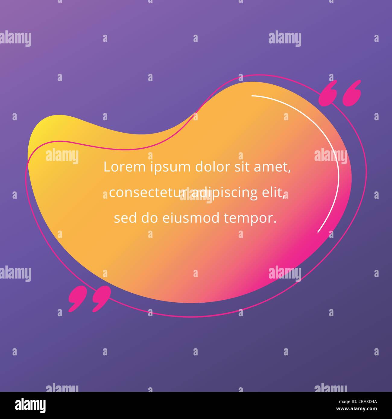 Quote Blank Frame Vector Template Pink And Yellow Gradient Speech Bubble Quotation Citation Text Box Design Asymmetric Stain Empty Textbox Stock Vector Image Art Alamy