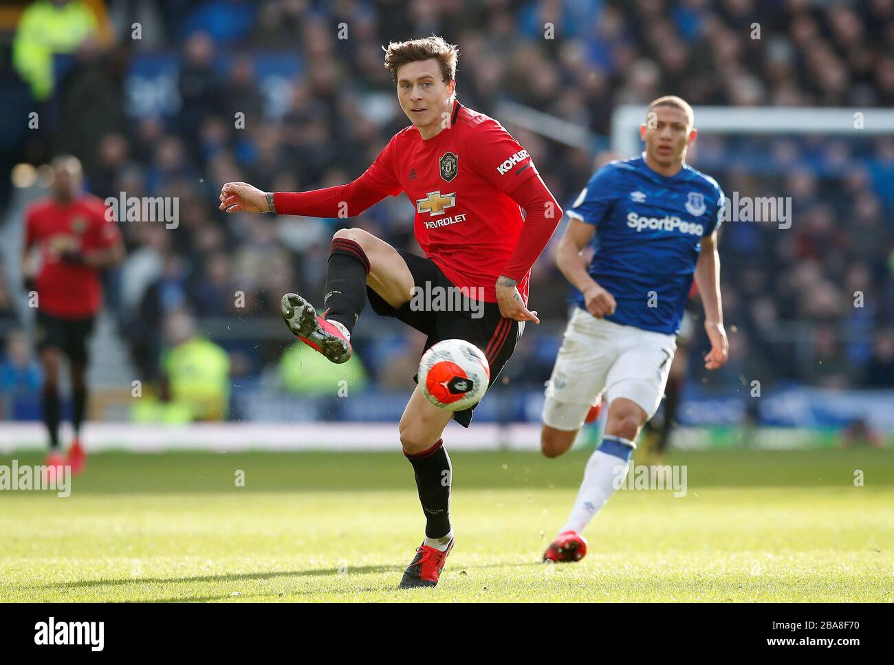 Manchester United's Victor Lindelof in action Stock Photo
