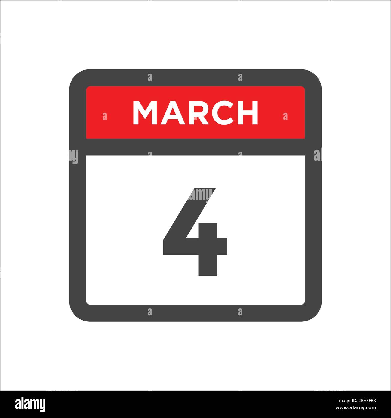 March 4 calendar icon - day of month Stock Vector Image & Art - Alamy