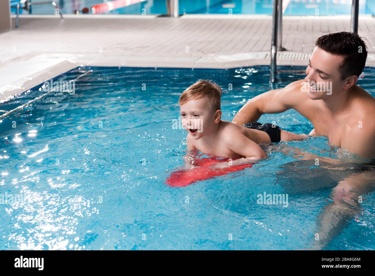 Teaching kid to swim