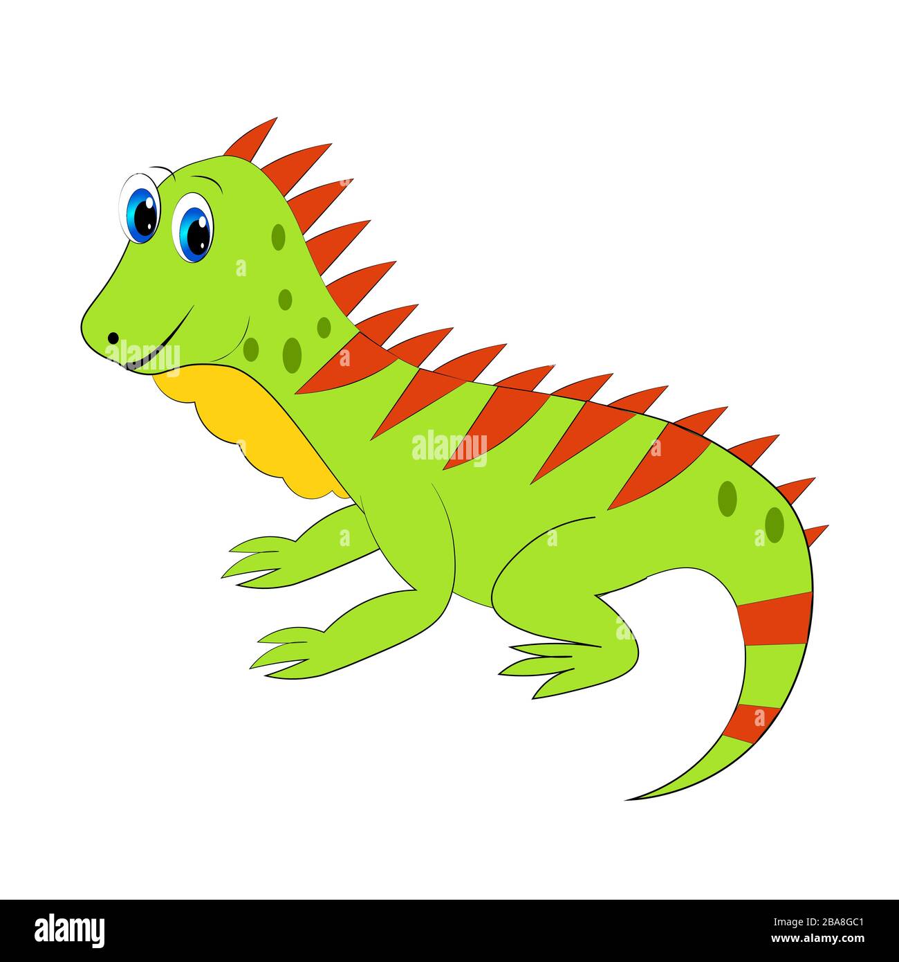 cute iguana cartoon illustration vector Stock Vector Image & Art - Alamy
