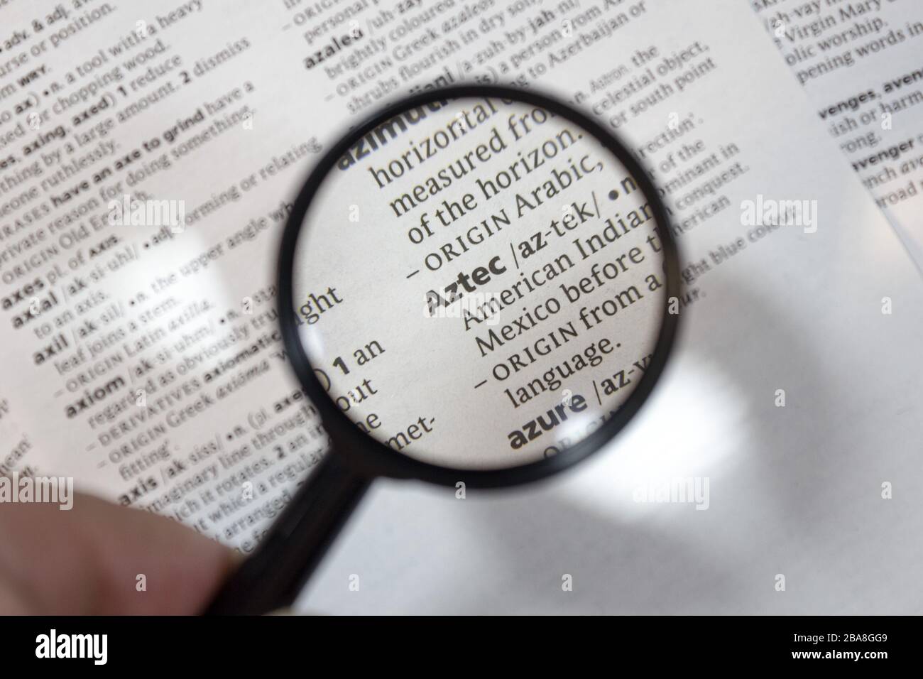 The word of phrase Aztec in a dictionary Stock Photo - Alamy