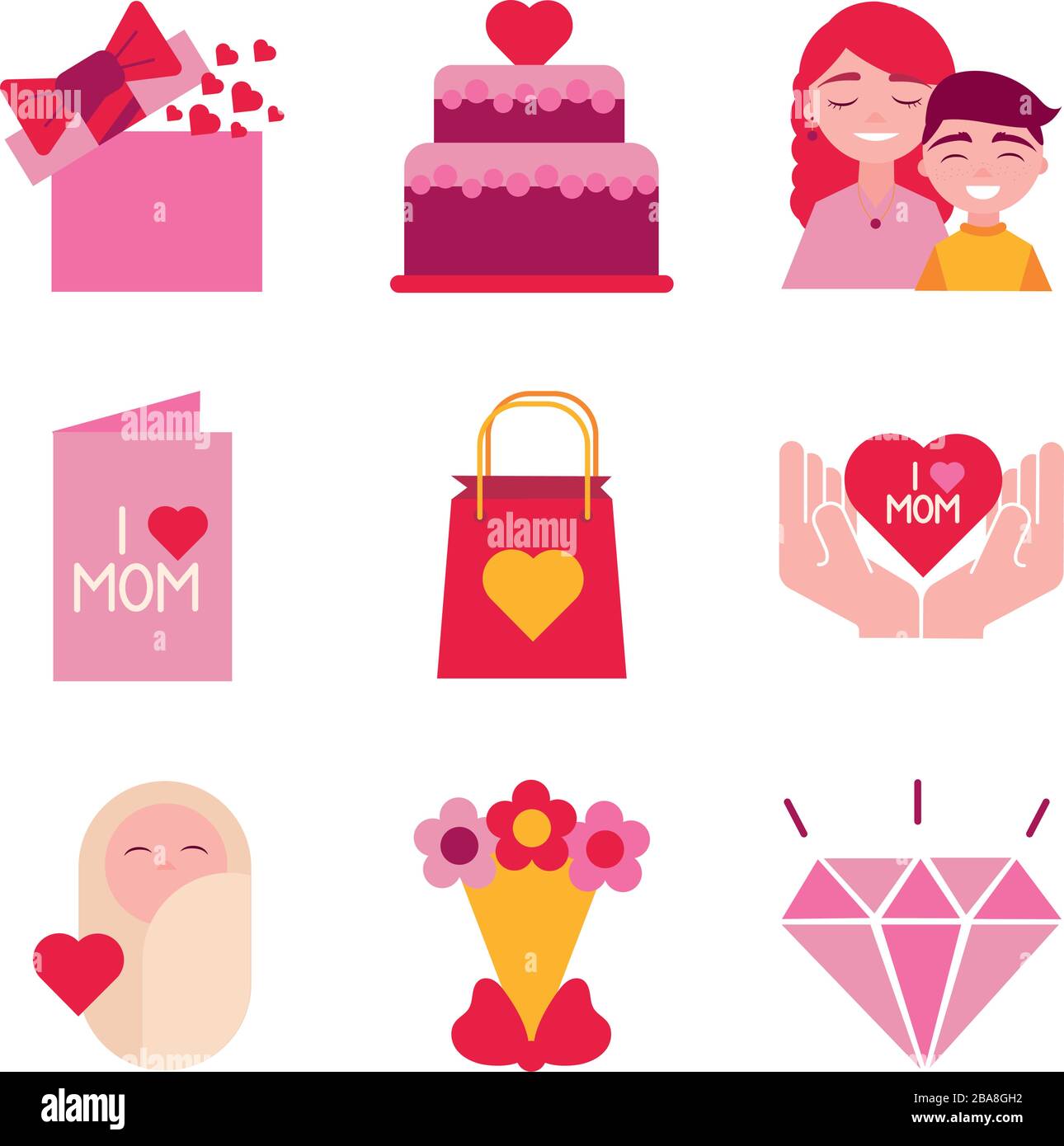 bundle of mothers day icons Stock Vector Image & Art - Alamy