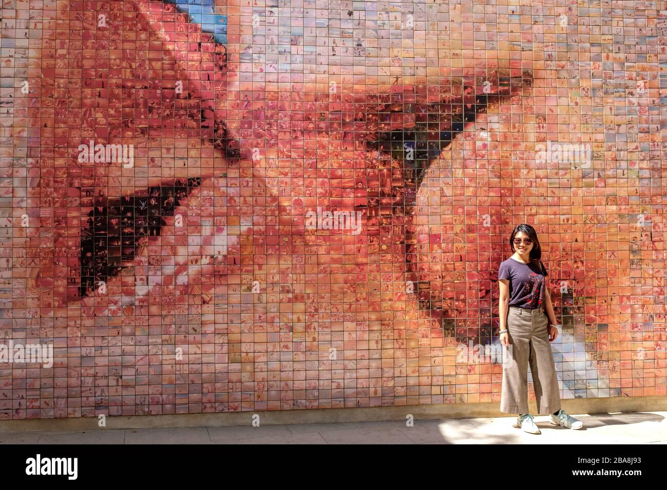 Mural of the Kiss, Joan Fontcuberta Stock Photo