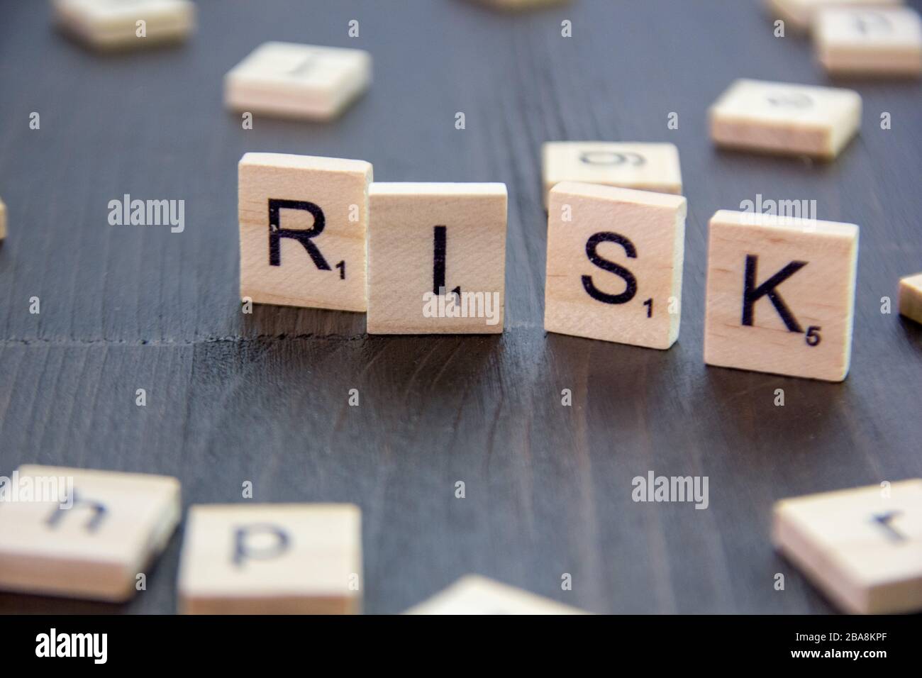 Word or phrase Risk made with scrabble letters. Great photo for your ...