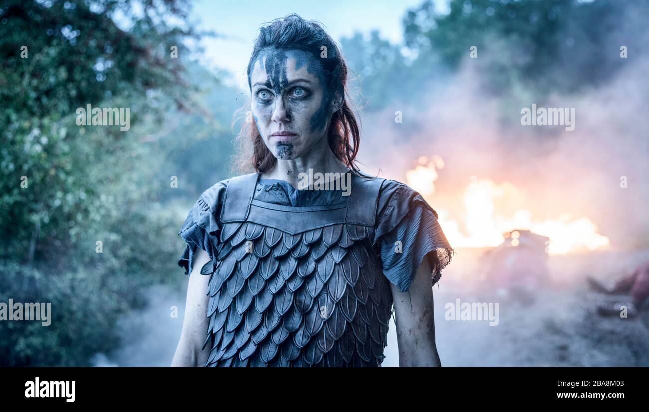 BARBARIANS RISING  2016 American docudrama with Kirsty Mitchell as Boudica Stock Photo