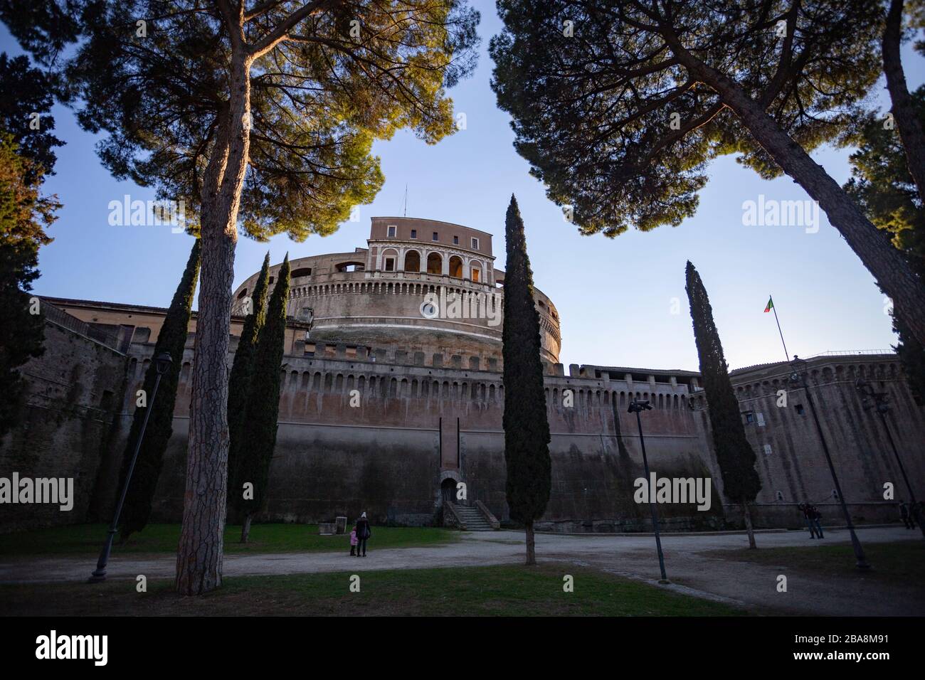 Castle of the Holy Angel (Castel Sant’Angelo) in Rome, Italy Stock Photo