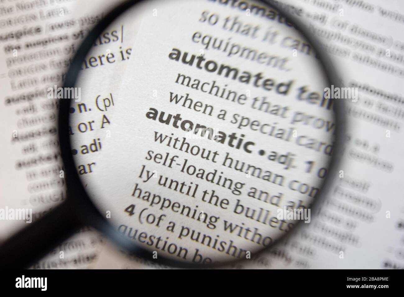 The word of phrase automatic in a dictionary Stock Photo Alamy