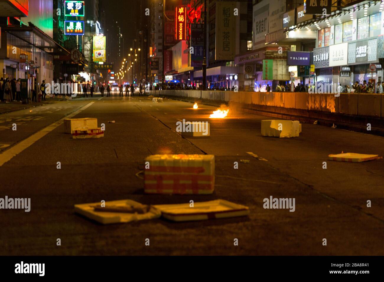 Hong Kong Protest New Years Eve 2019 - Monkok & Tsim Sha Tsui 31.01.2019 Stock Photo