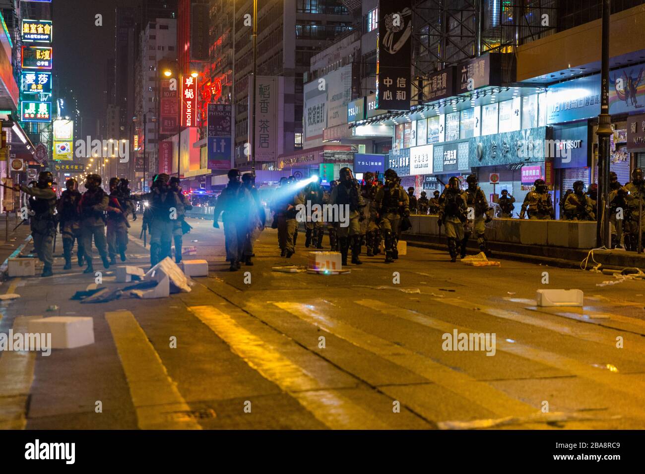 Hong Kong Protest New Years Eve 2019 - Monkok & Tsim Sha Tsui 31.01.2019 Stock Photo