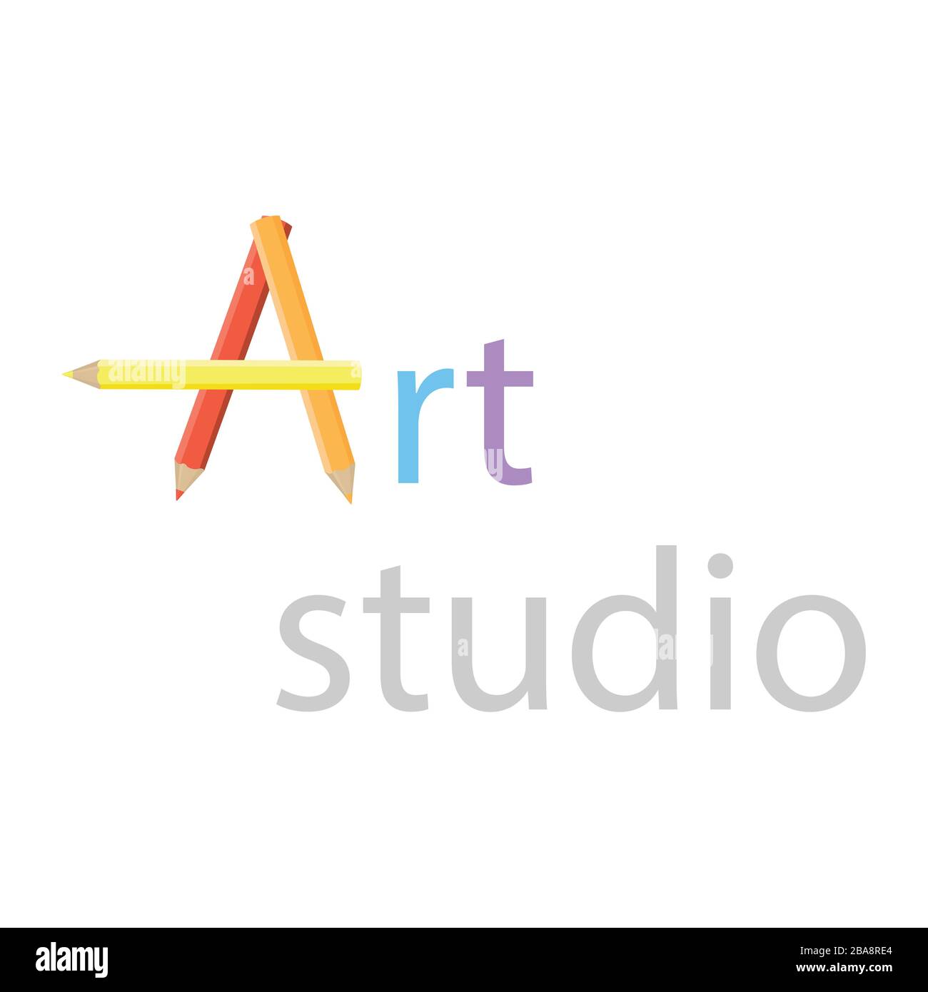 Art Studio Logo Design Element Vector Creative Workshop Stock Vector Image Art Alamy