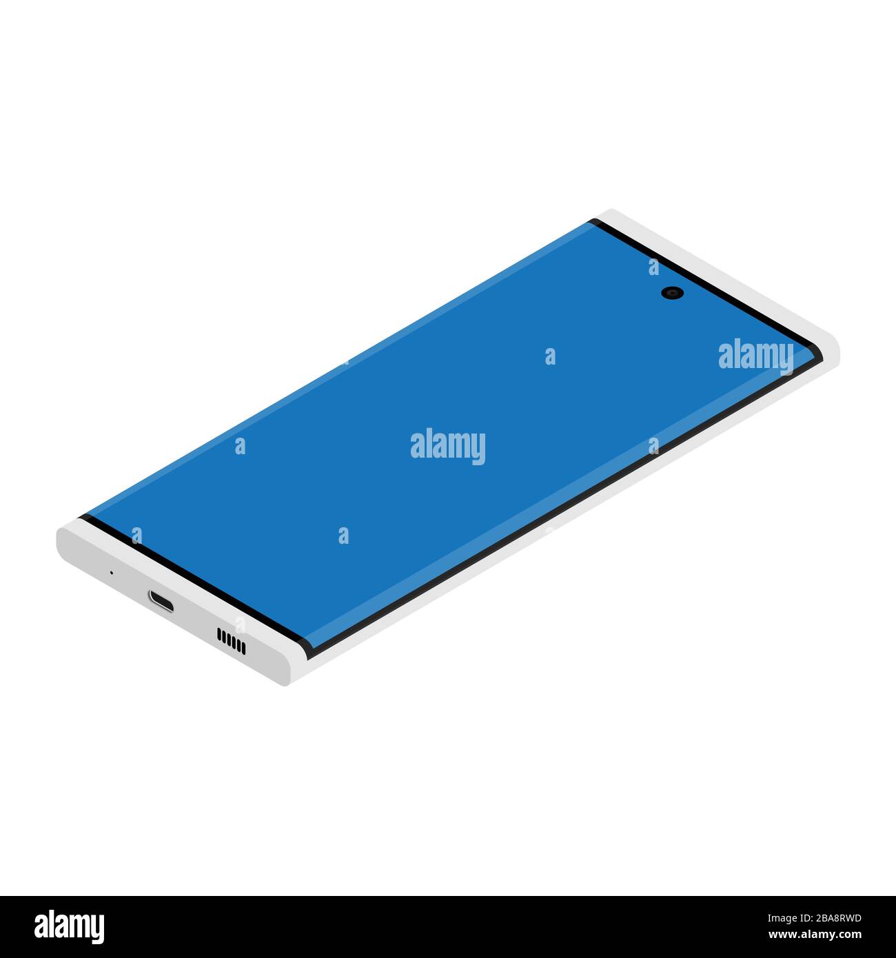 Realistic smartphone mockup. Cellphone frame with blank display