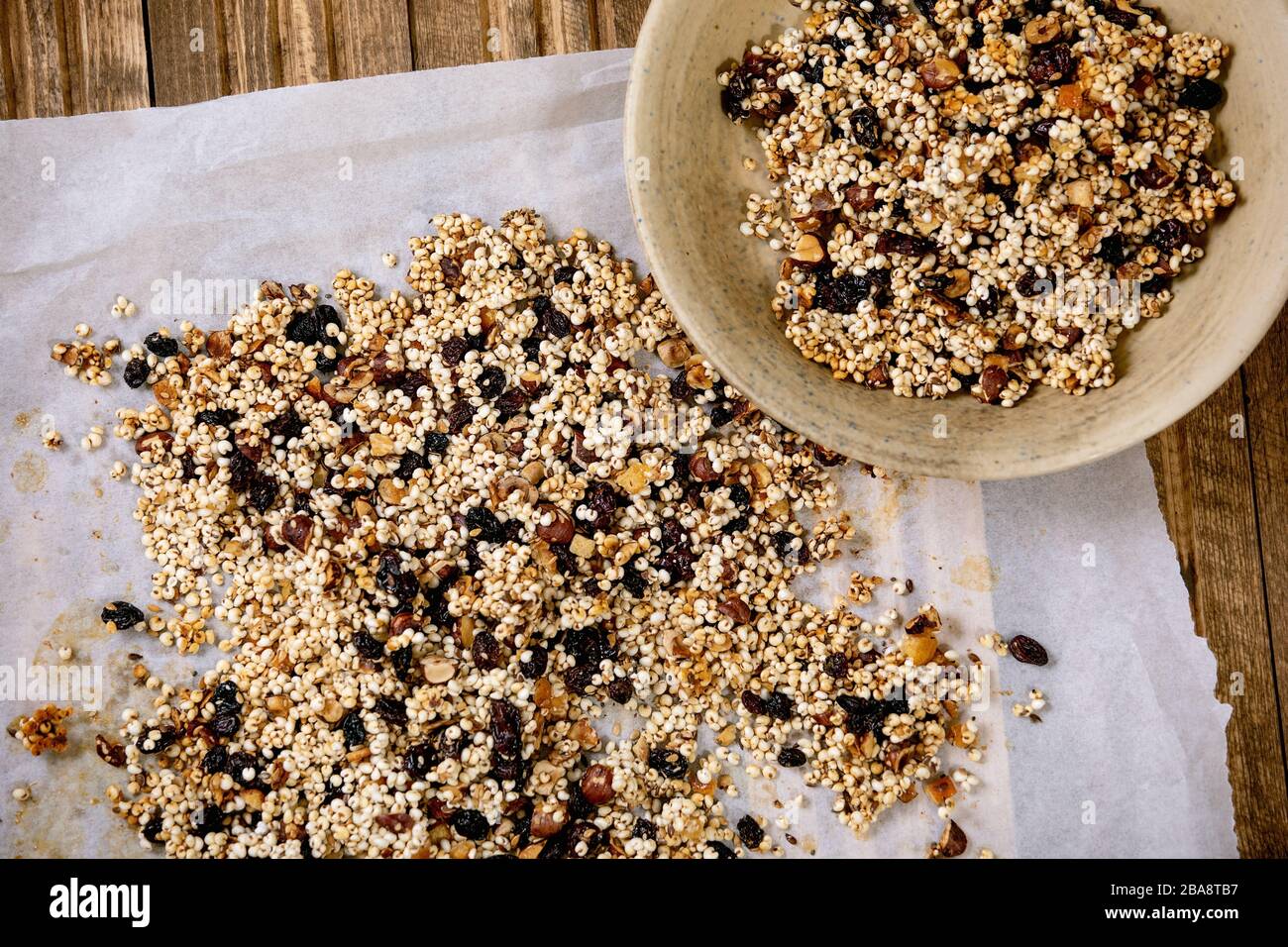 Homemade puffed millet granola Stock Photo Alamy