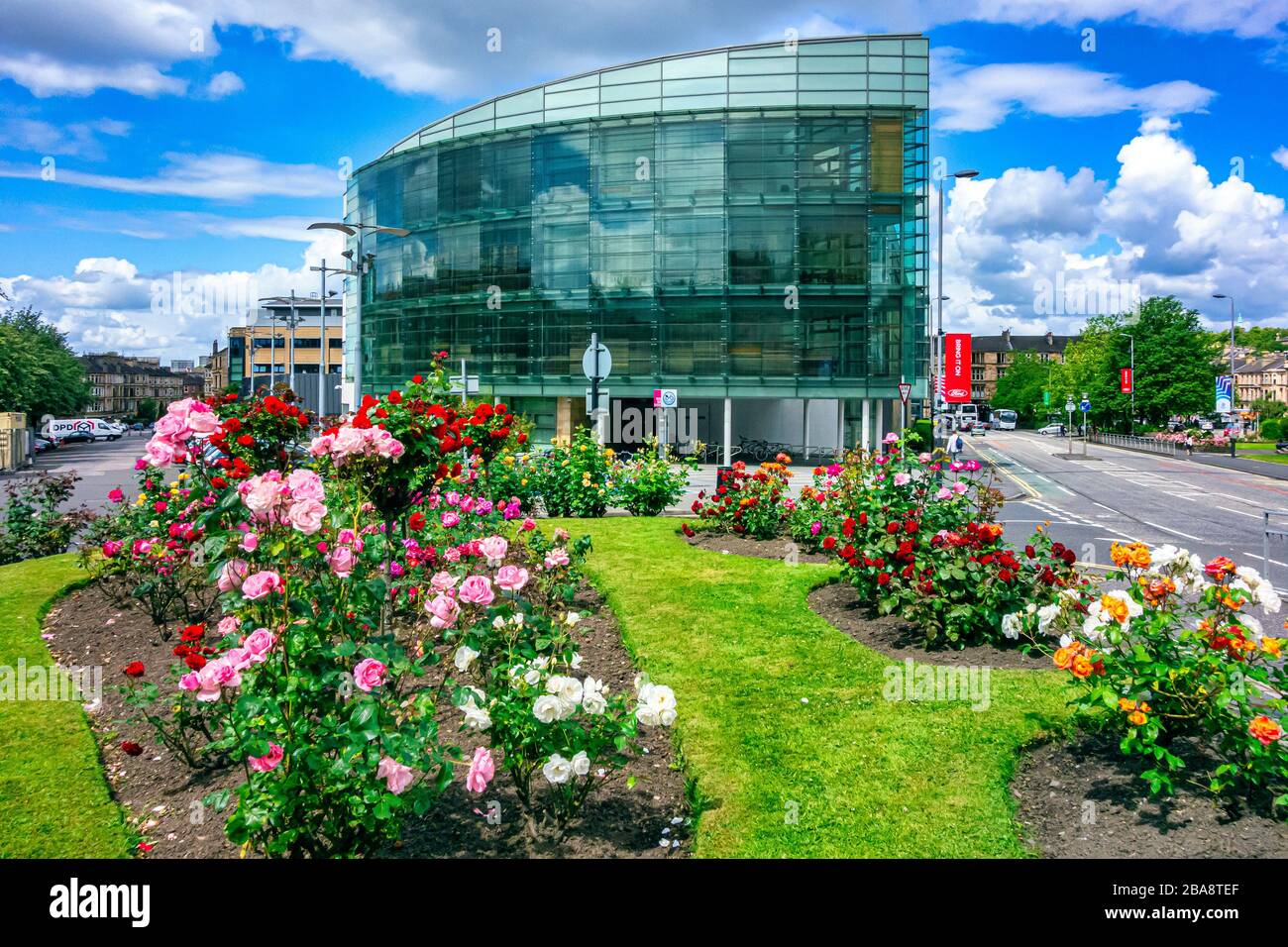 The Wolfson Medical School building on the University of Glasgow campus in western Glasgow Scotland Stock Photo