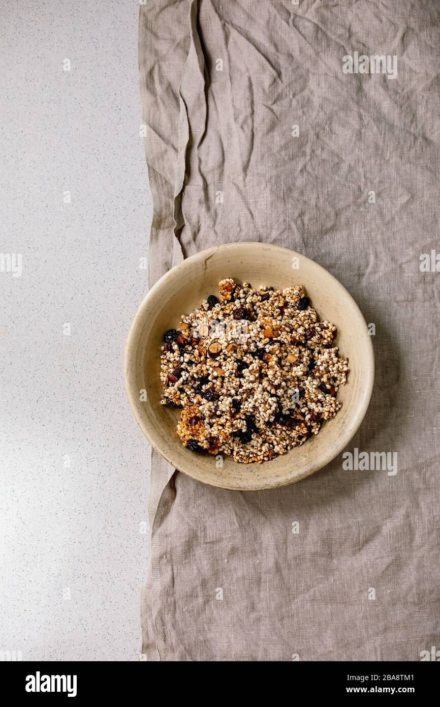 Homemade puffed millet granola Stock Photo Alamy