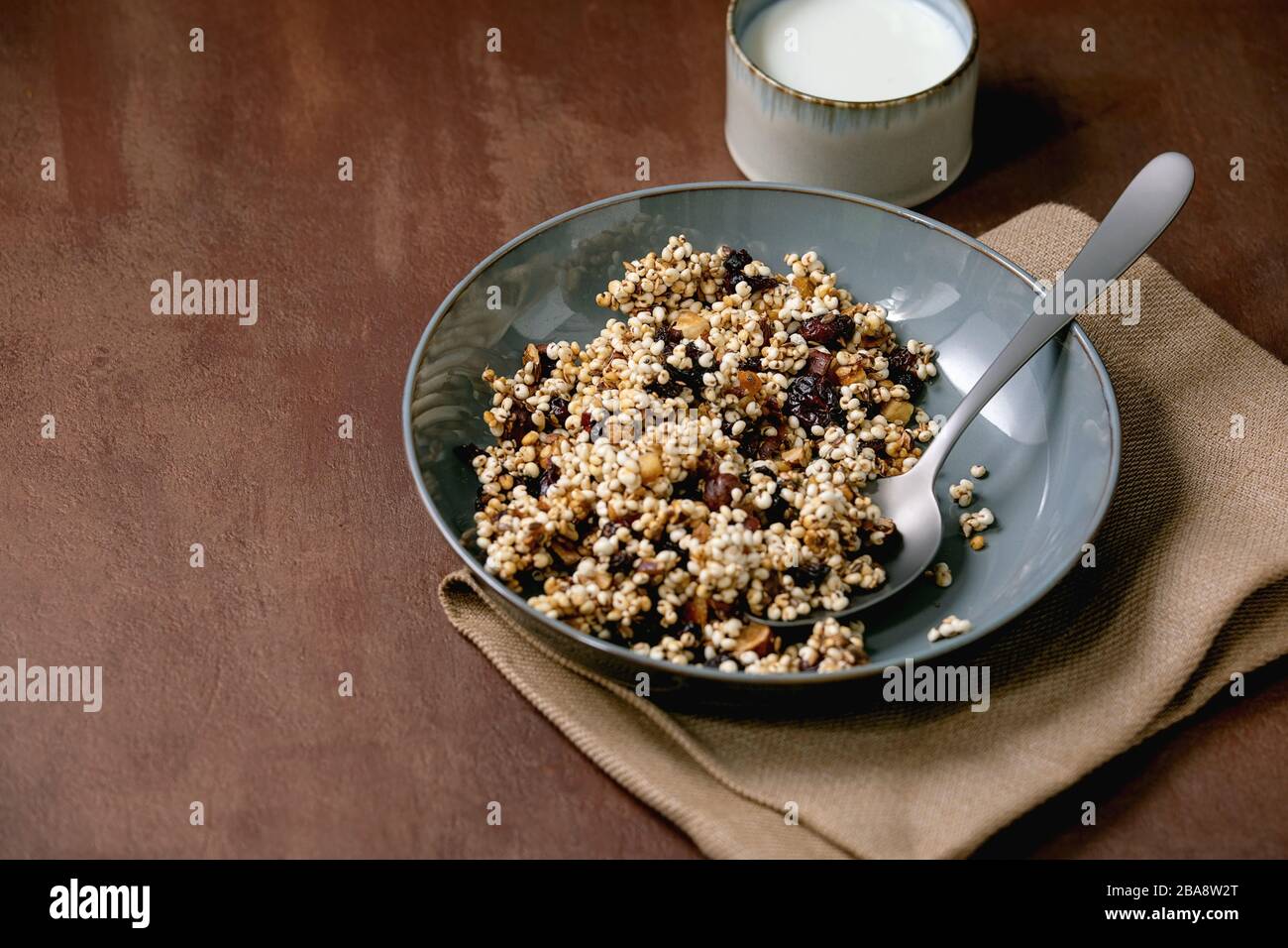 Homemade puffed millet granola Stock Photo Alamy
