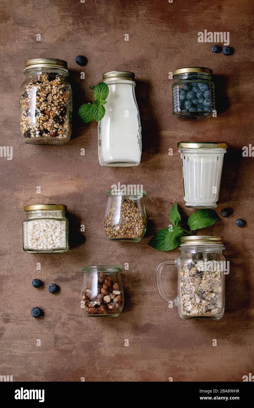 Homemade puffed millet granola Stock Photo Alamy