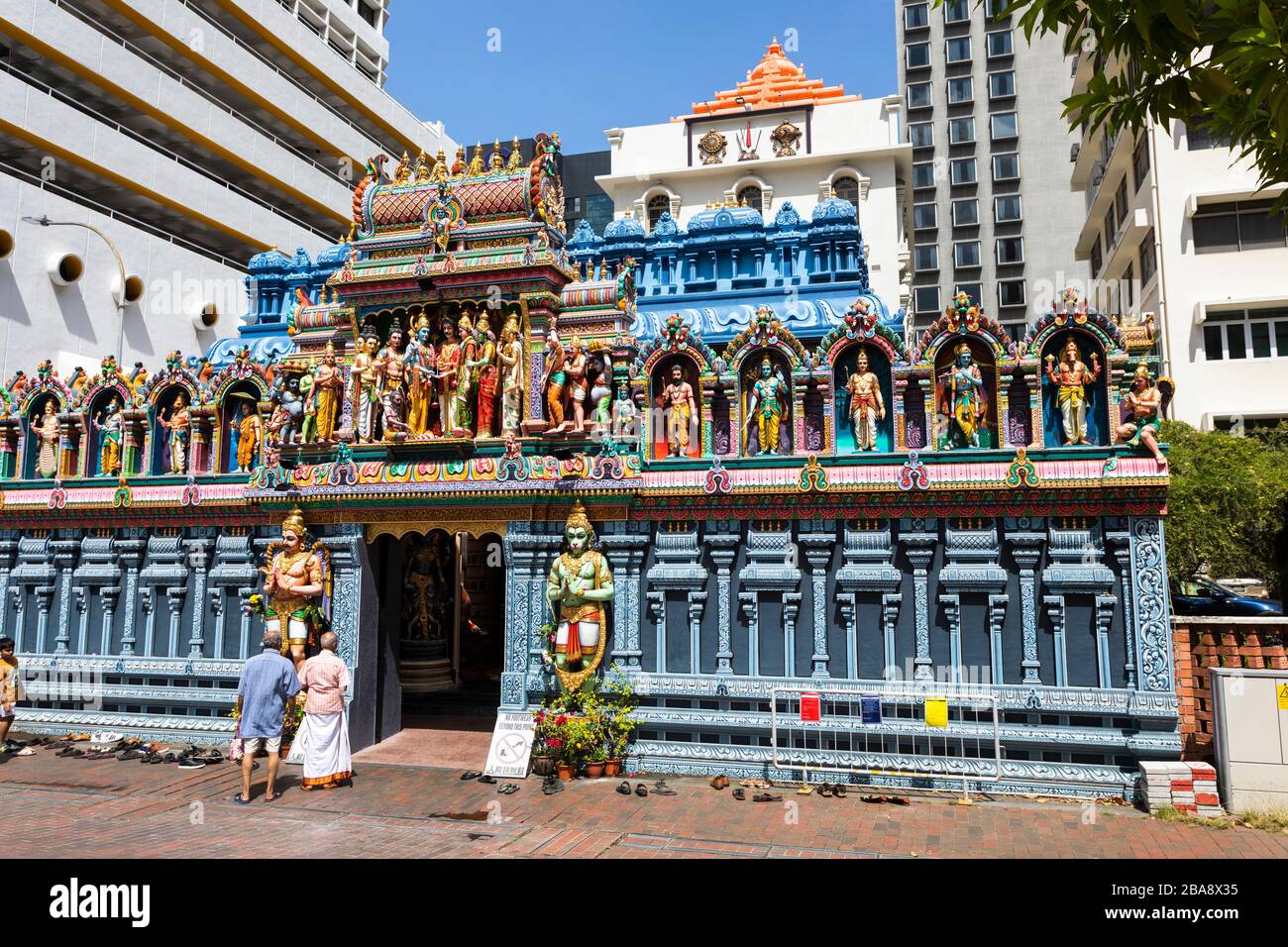 Sri Krishnan Temple, Hindu temple built in 1870, Bugis, Singapore Stock Photo