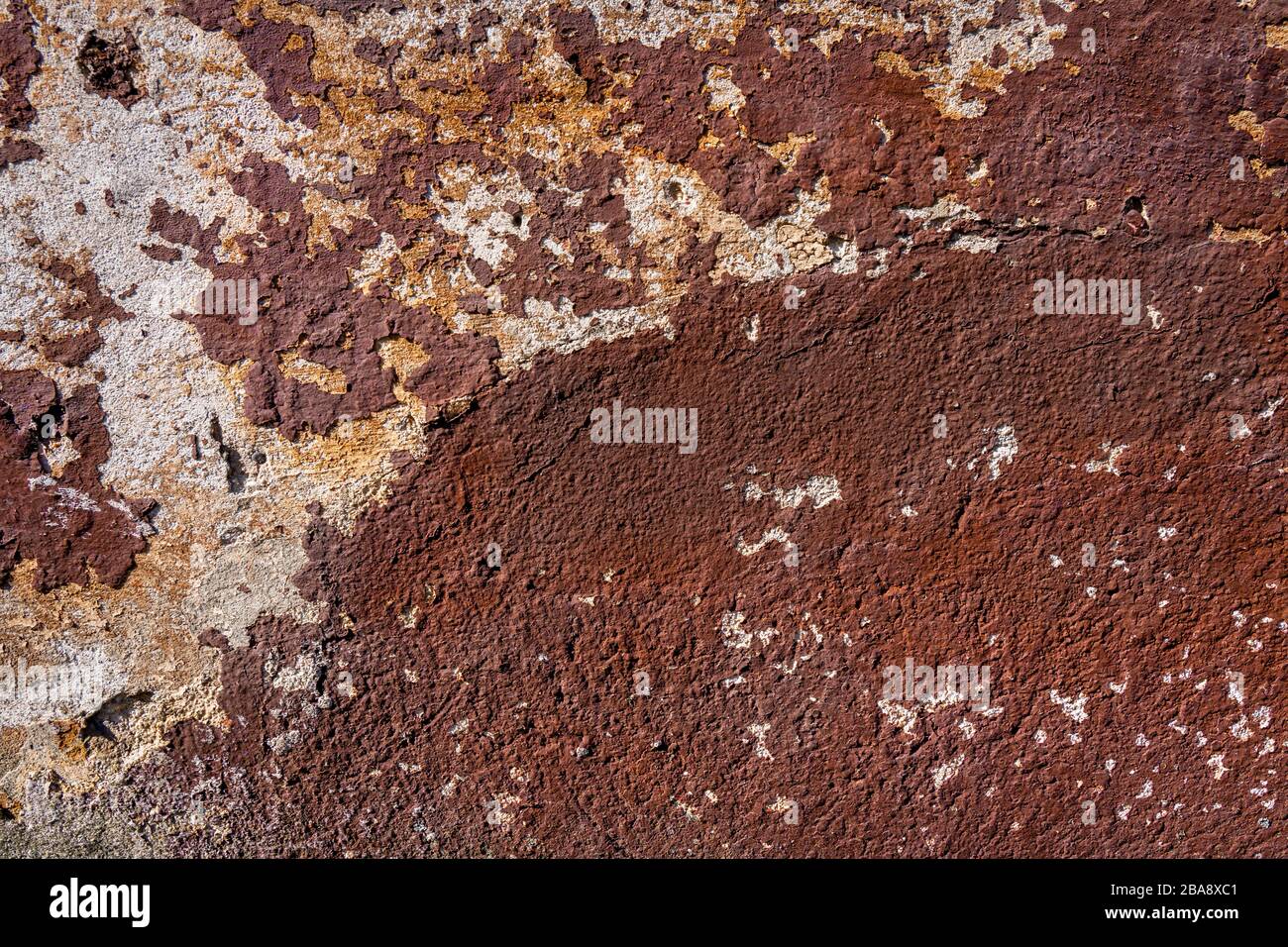 Brown concrete with flaking off color Stock Photo