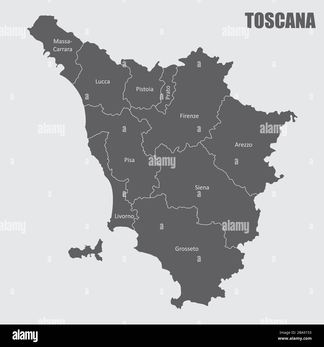 Tuscany Tourist Map Pdf Toscana Map High Resolution Stock Photography And Images - Alamy