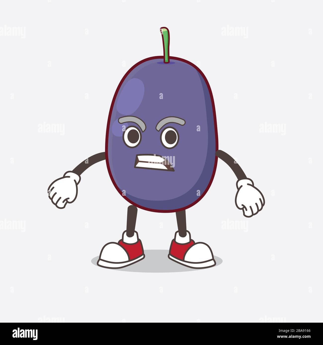 A picture of Java Plum cartoon mascot character with angry face Stock ...
