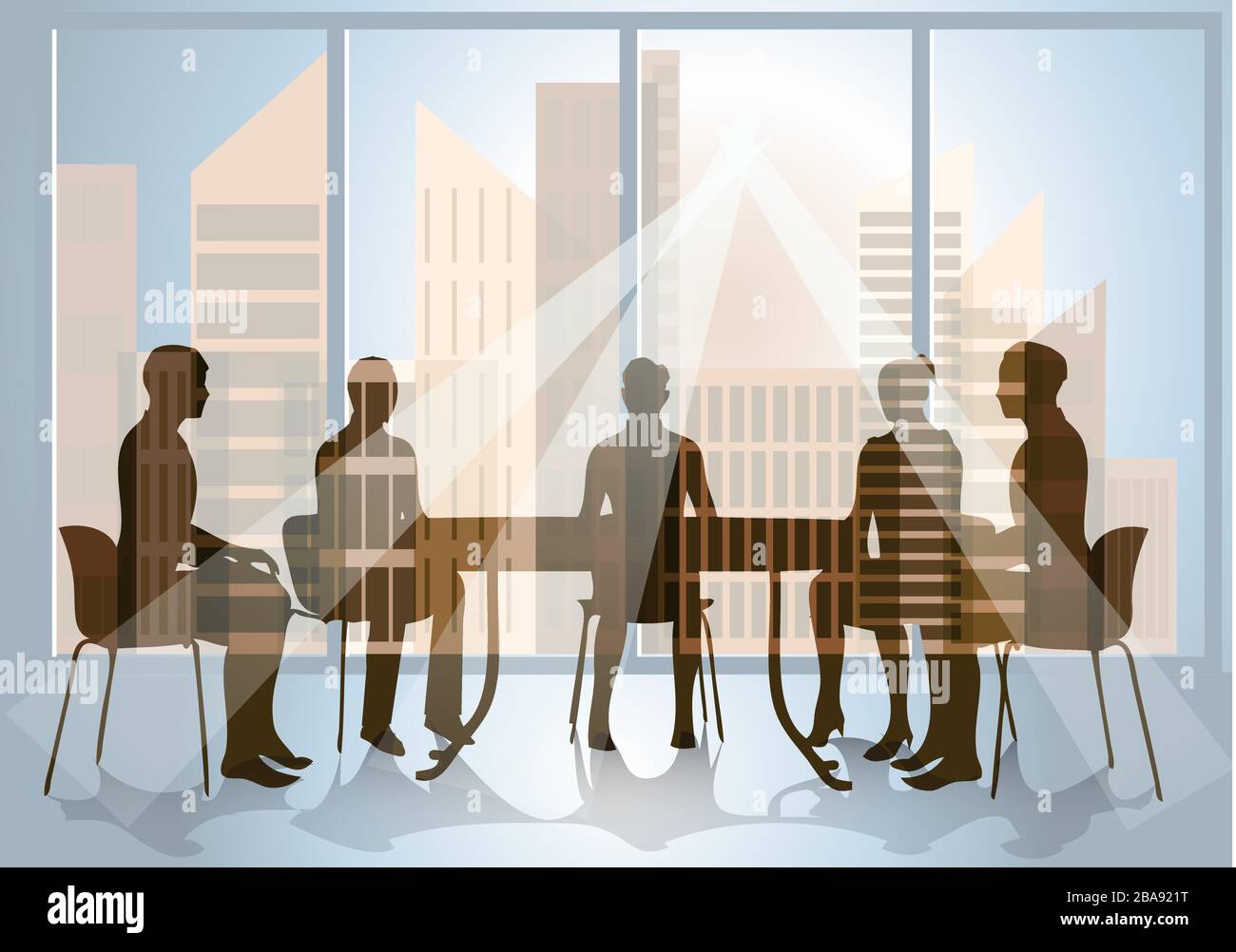 business conference. Business Meeting Concept. Conference Vector Illustration Stock Vector