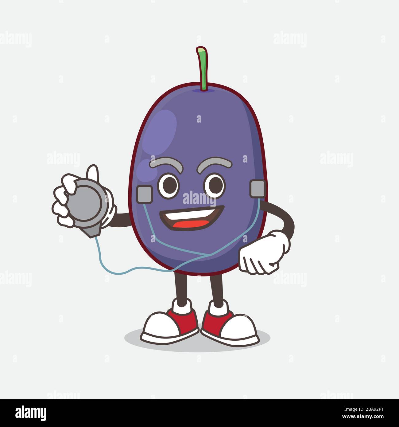 Purple Java Plum Mascot Character Vector Illustration Stock Vector ...