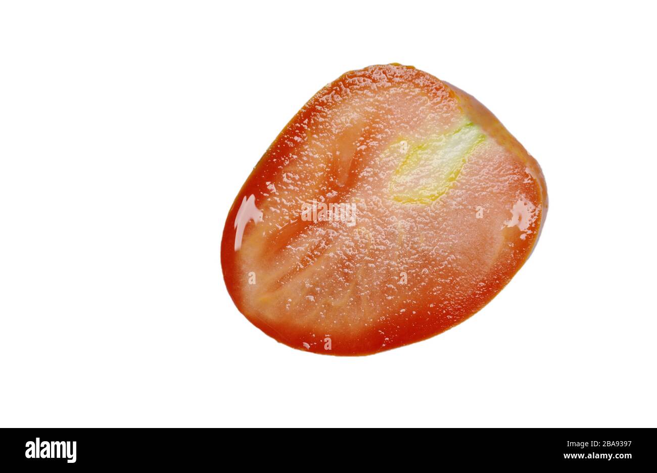 tomato with drop of water on white background Stock Photo - Alamy