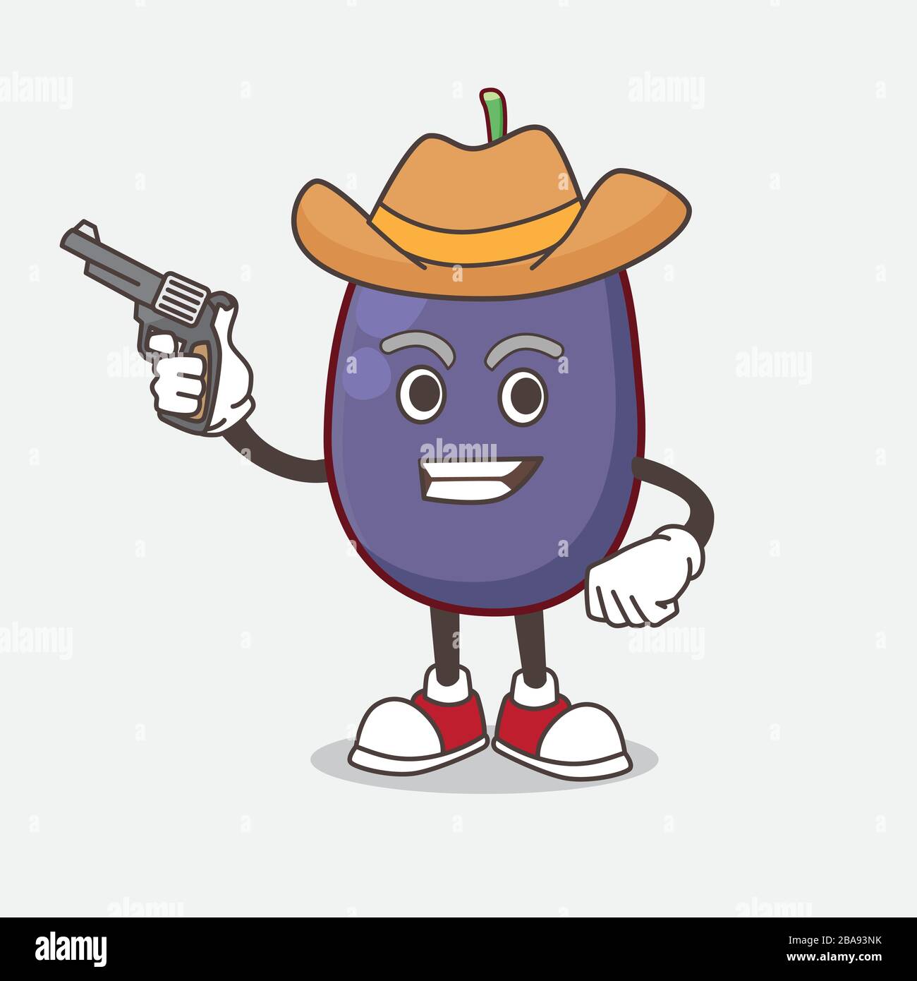 Purple Java Plum Mascot Character Vector Illustration Stock Vector ...