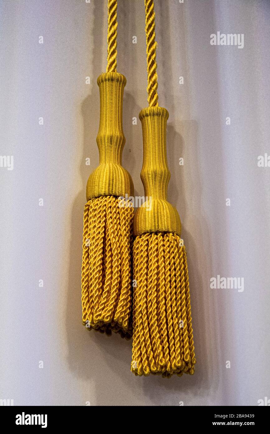 Gold Tassels Stock Photo Alamy