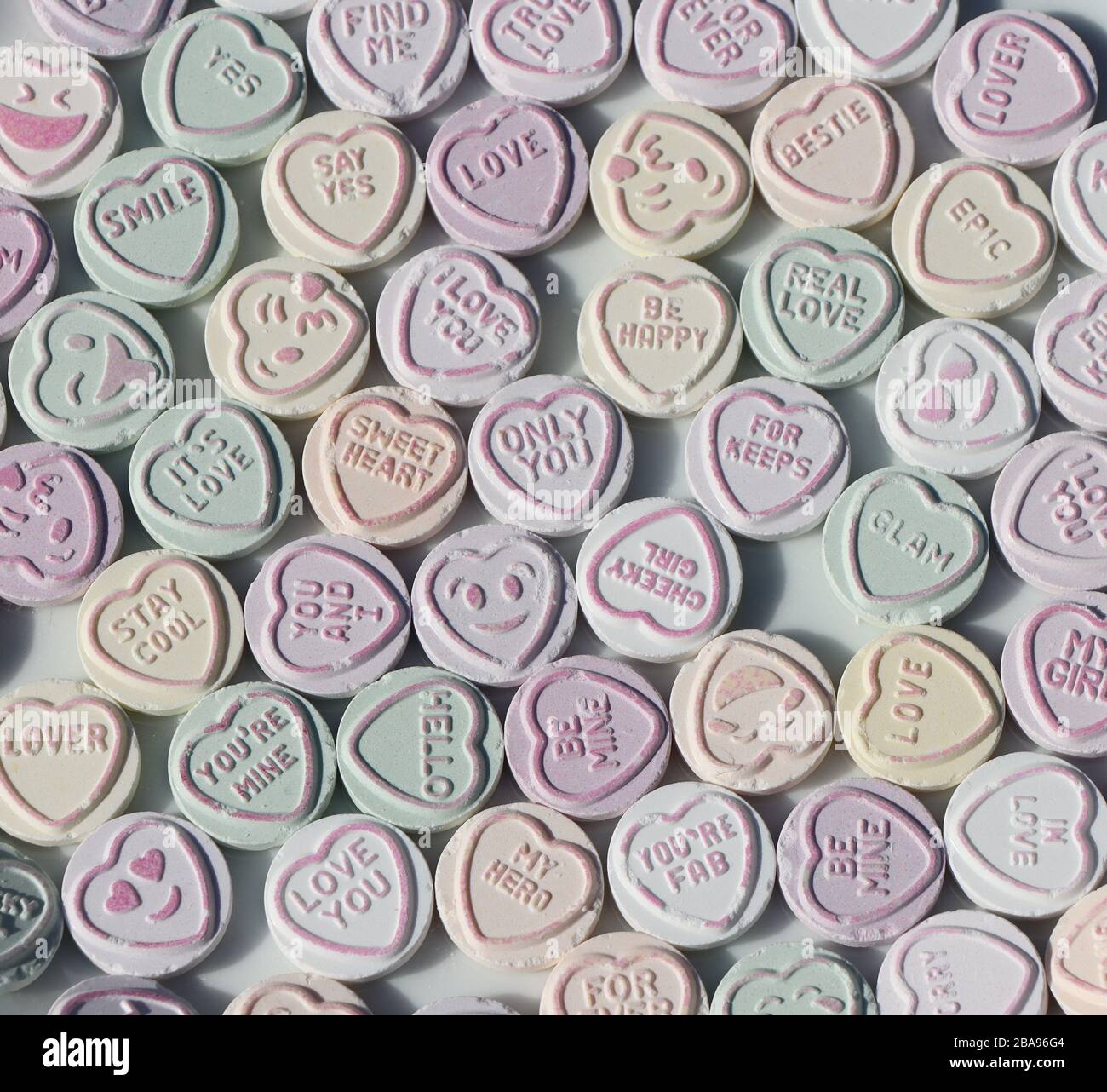 Love heart Candy Background Stock Photo