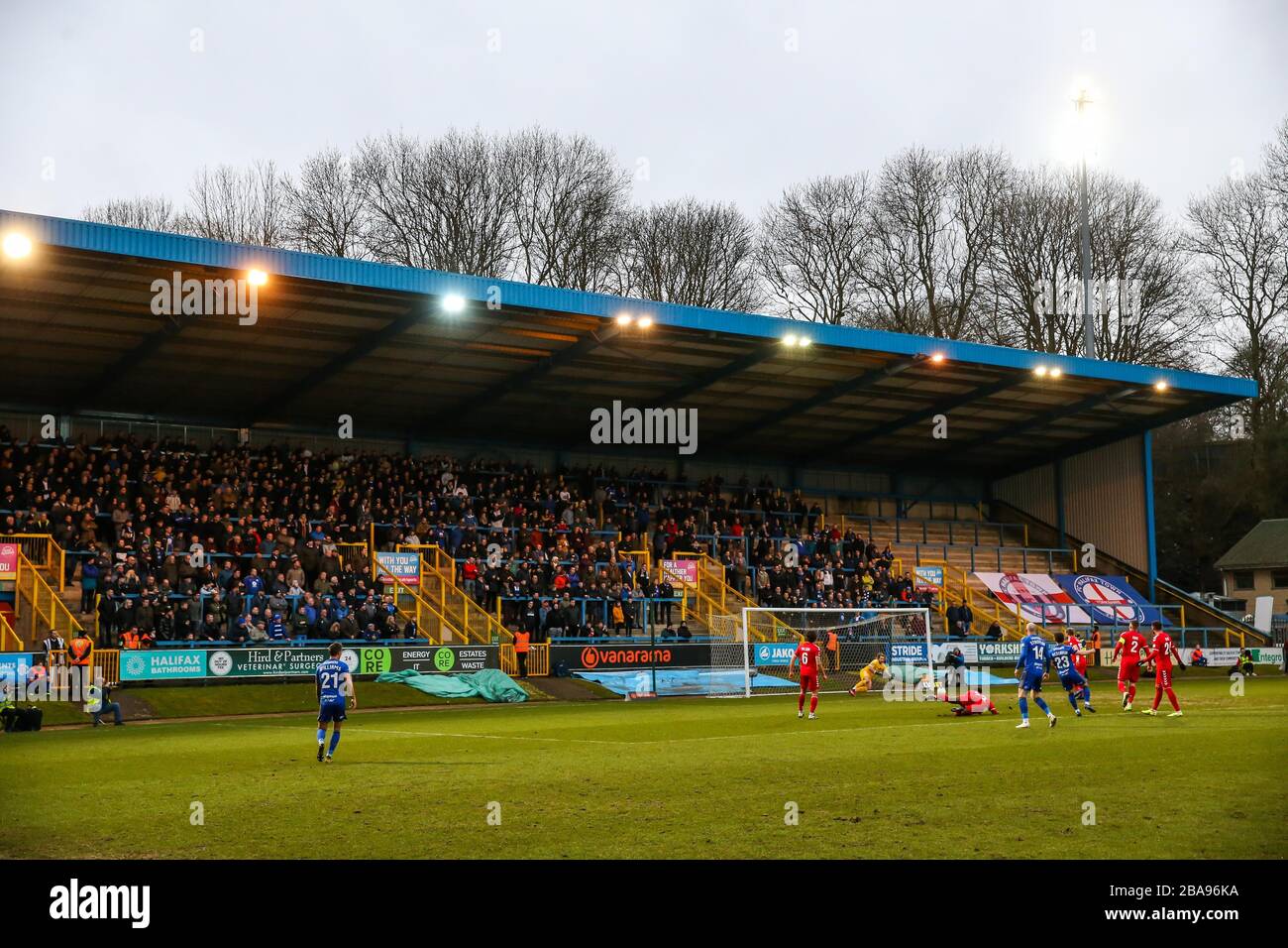 A general view of match action during the  Vanarama Conference Premier League  match at The Shay Stock Photo