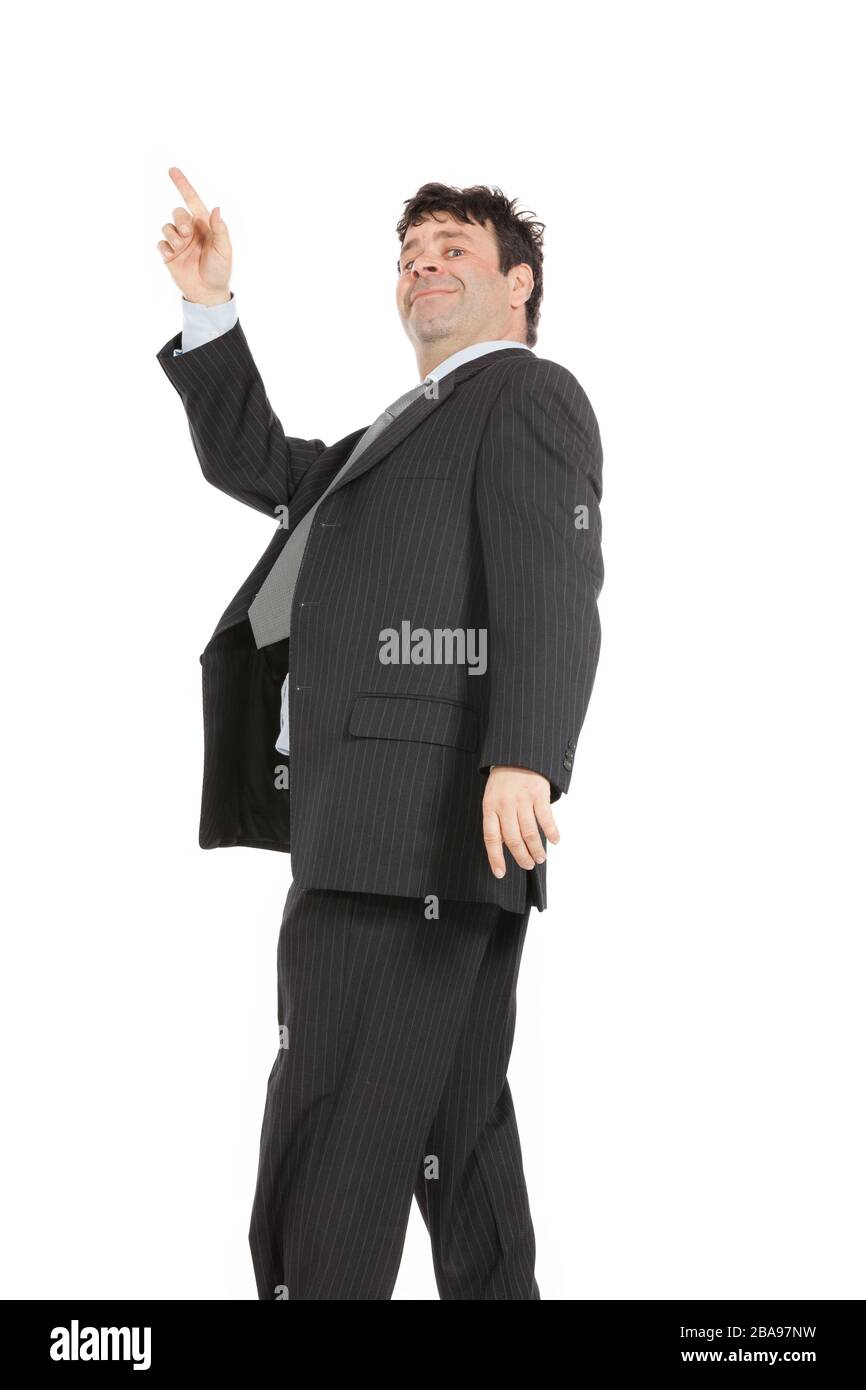 portrait of man with suit, isolated over white background Stock Photo ...
