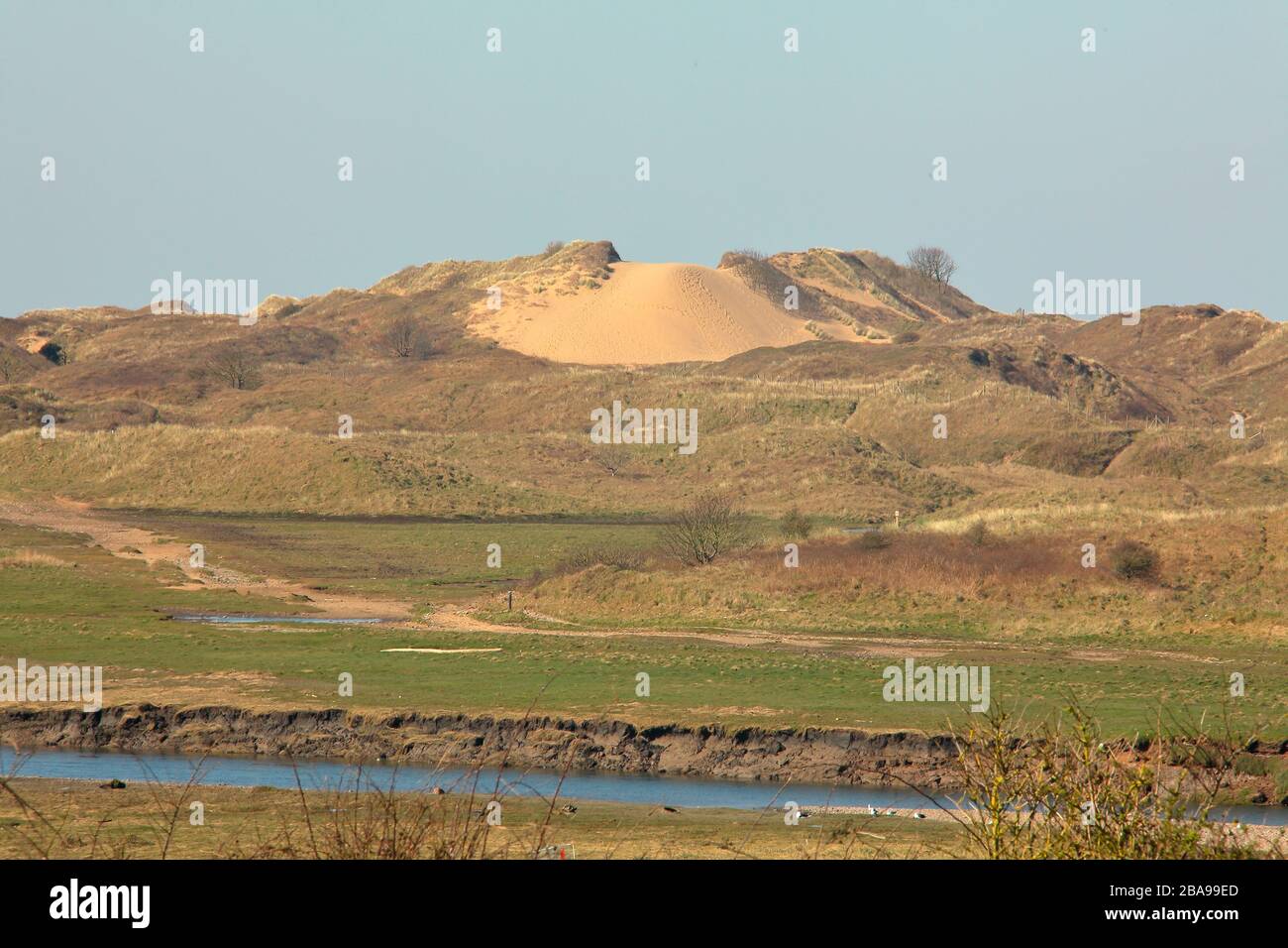 The largest sand dune in the Merthyr Mawr sand dunes near Bridgend in