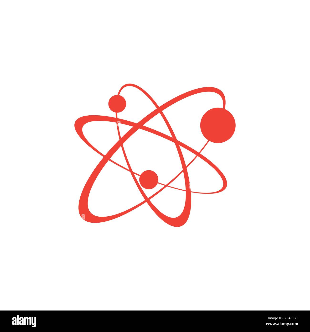 Galaxy Red Icon On White Background. Red Flat Style Vector Illustration