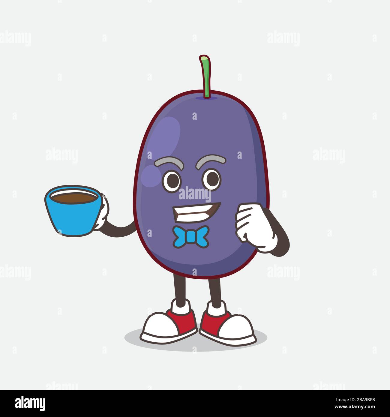 Purple Java Plum Mascot Character Vector Illustration Stock Vector ...