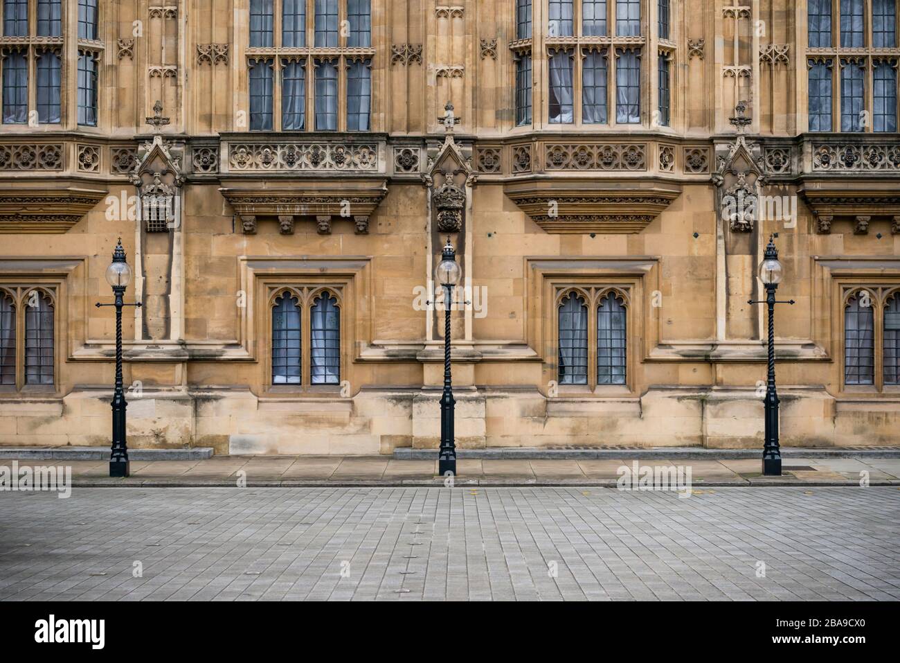 Architectural details of Palace of Westminster, London, UK Stock Photo