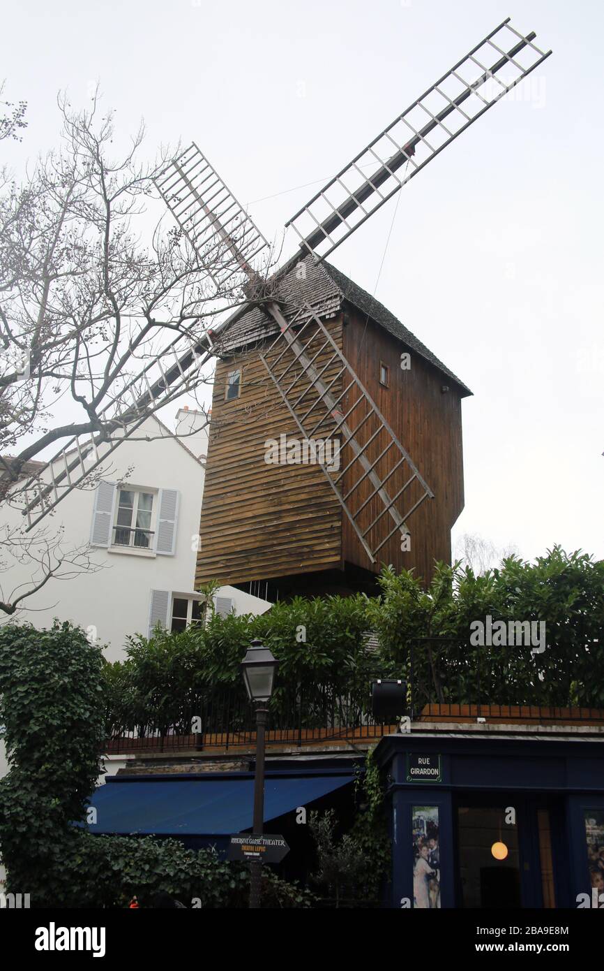Moulin de la Galette, Montmartre, Paris, France Stock Photo