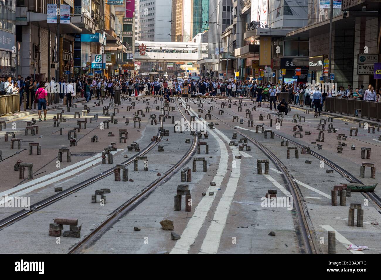 Hong Kong Protest in Central 10.11.2019 Stock Photo