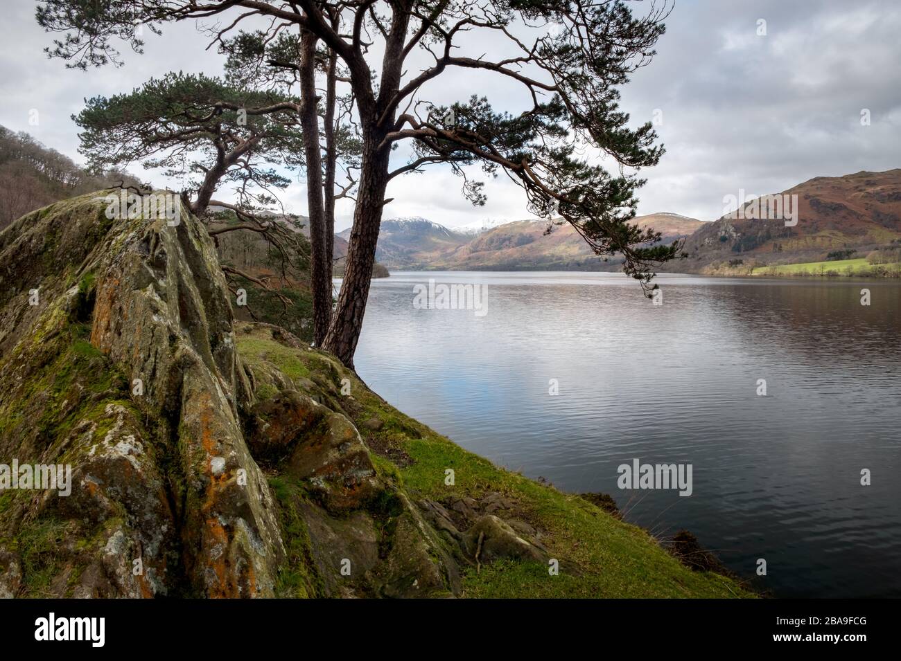 Ullswater and the Helvellyn Range from below Hallin Fell, Lake District, UK Stock Photo