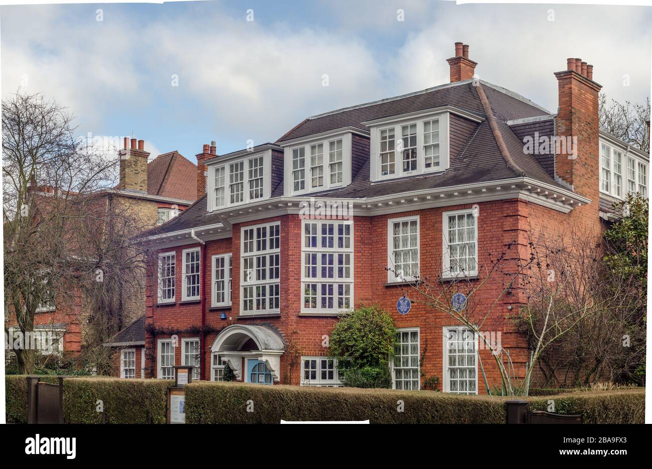 LONDON The Freud Museum London, exterior. A museum dedicated to
