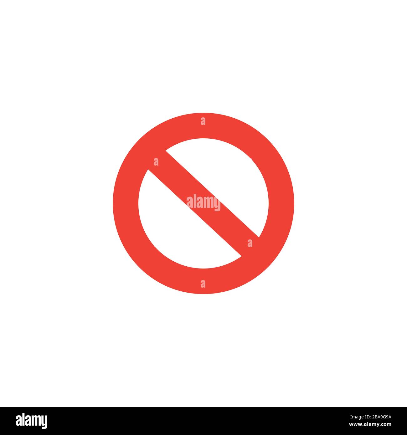 Blank Prohibited Sign