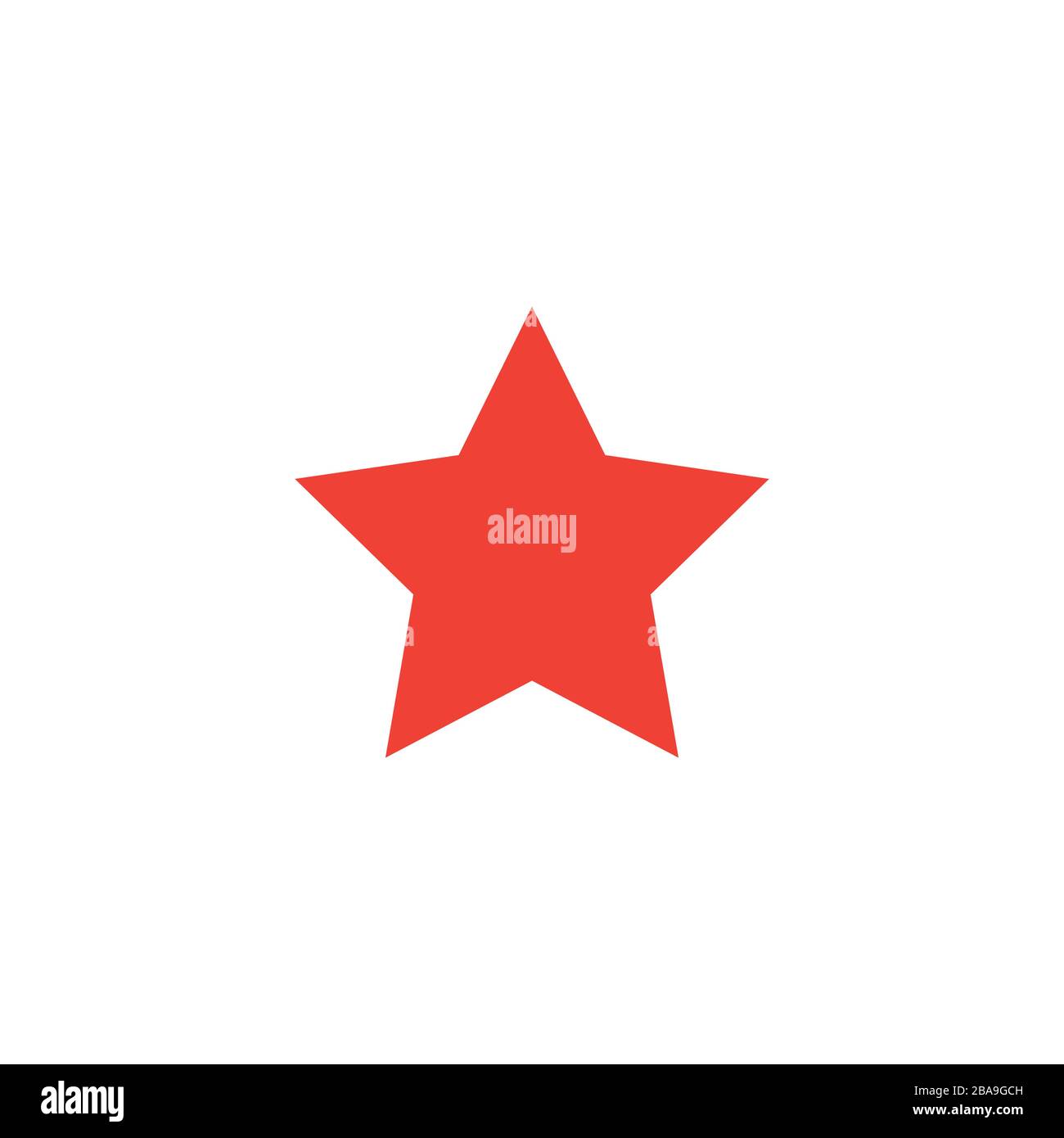 Star Red Icon On White Background. Red Flat Style Vector Illustration. Stock Vector