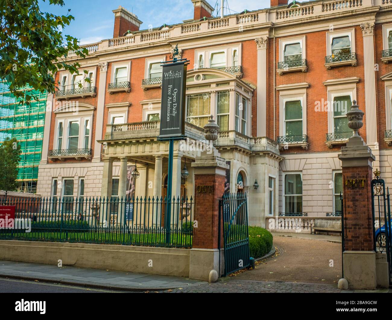 LONDON-  The Wallace Collection located in a palatial townhouse in Marylebone, London. A museum exhibiting paintings, furniture, sculpture Stock Photo