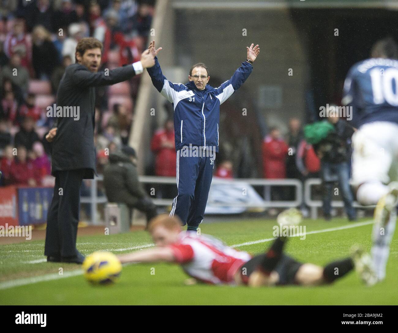 Sunderland's manager Martin O'Neill shows his frustration Stock Photo