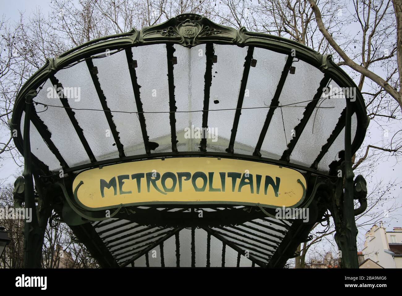 Metro sign, Paris, France, Europe Stock Photo