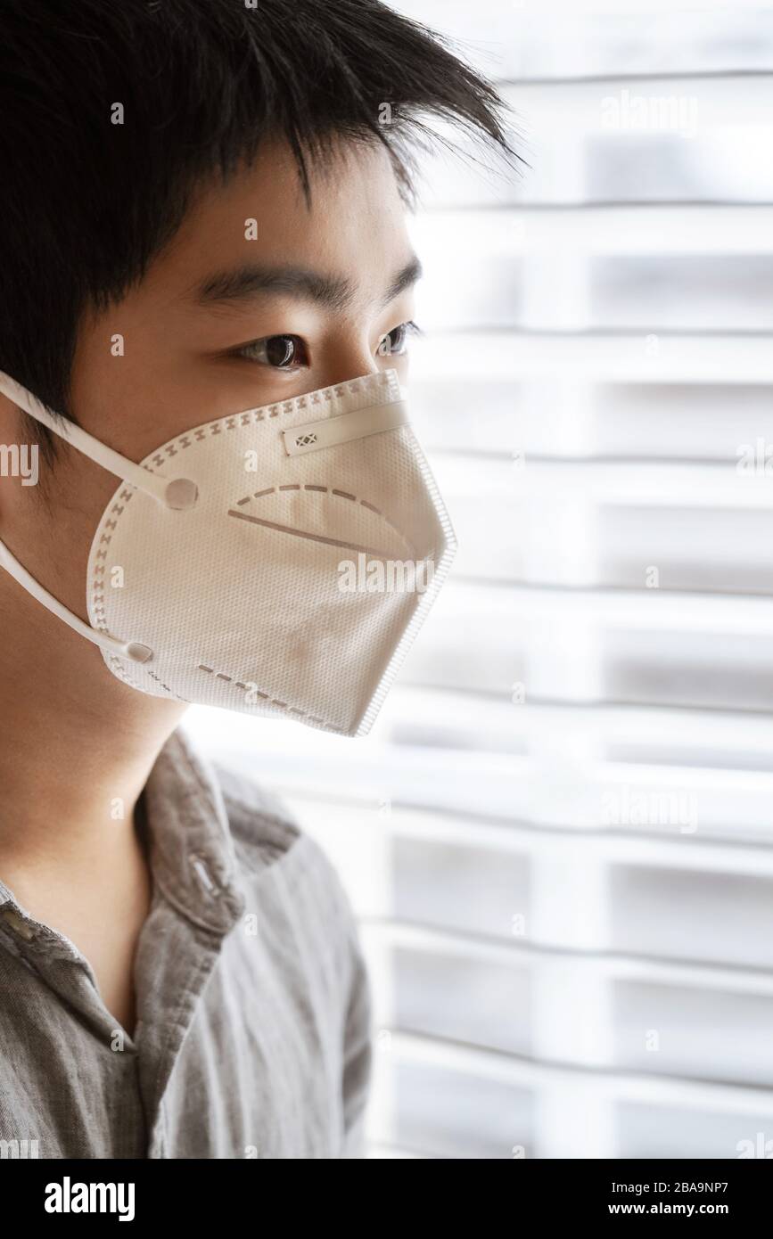 The boy wearing a mask Stock Photo - Alamy