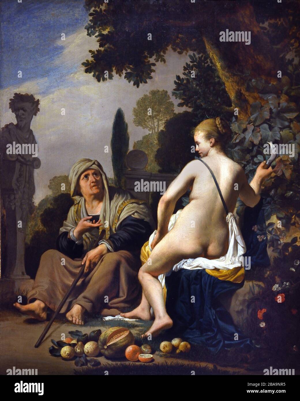 Vertumnus and Pomona 1637-40 Caesar van Everdingen 1617-1678 Dutch Netherlands Stock Photo